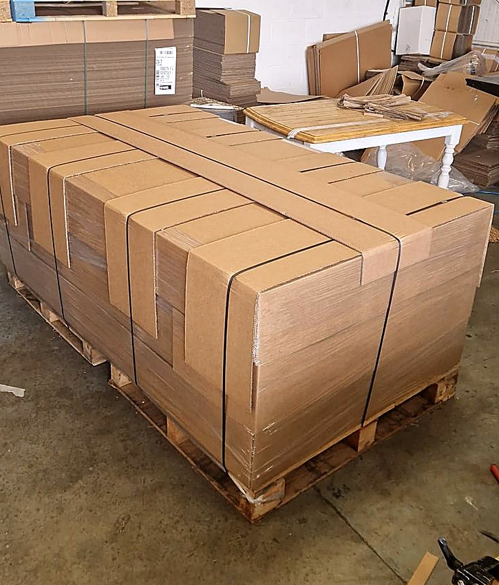 Large custom cardboard packaging made for a full-body scanner
