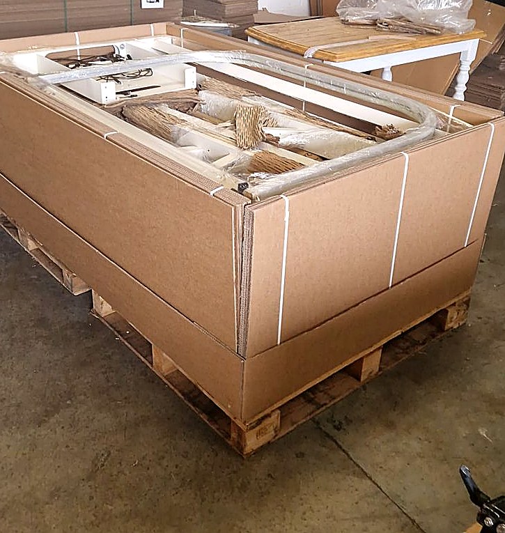 Full-body scanner protected inside a custom cardboard pack